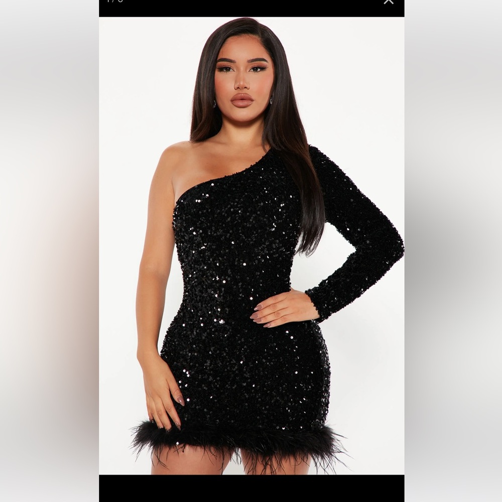 Fashion Nova Giada sequin mini dress Size S